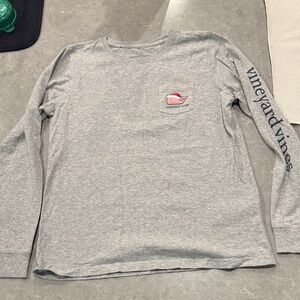 Vineyard Vines Heather Gray Long Sleeve Tee